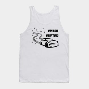 winter car drift white snow Tank Top